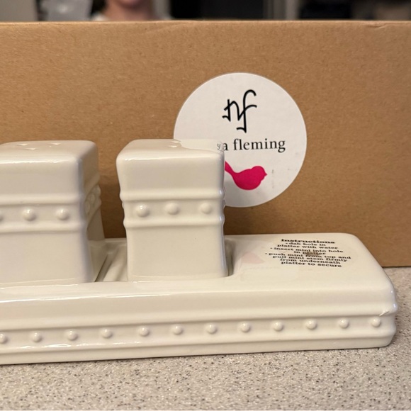 NWT Nora Fleming pinstripes salt & pepper shakers - Picture 2 of 4